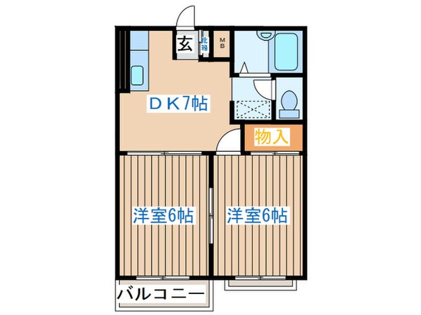 エルディム鈎取の物件間取画像